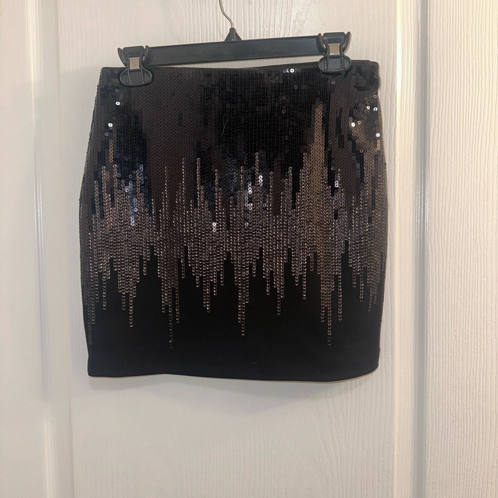 Black Sequin Skirt